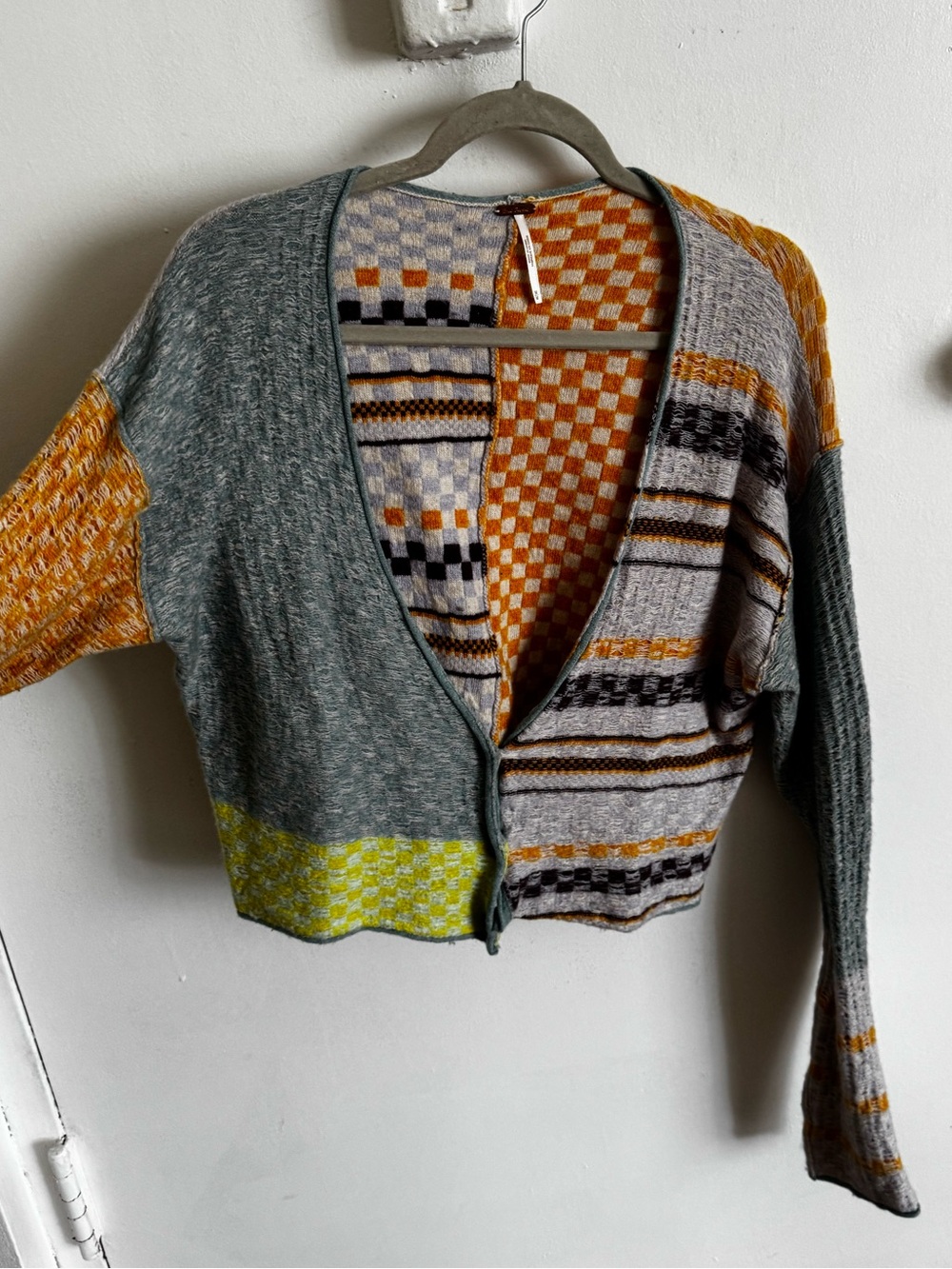 Free People Multi-Color Patterned Sweater Cardigan